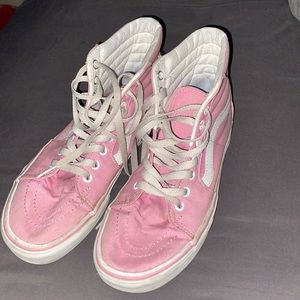 Pink high top vans